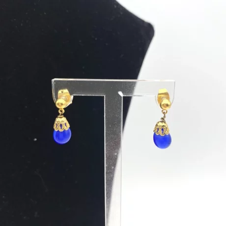 Boucles d’oreilles goutte bleu_03