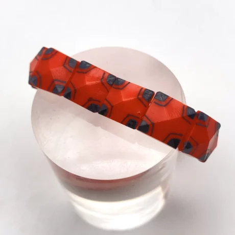 Bracelet ajustable pate de verre rouge_04