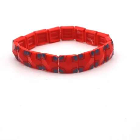 Bracelet ajustable pate de verre rouge_07