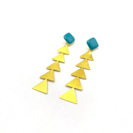 Longues boucles d’oreilles triangle